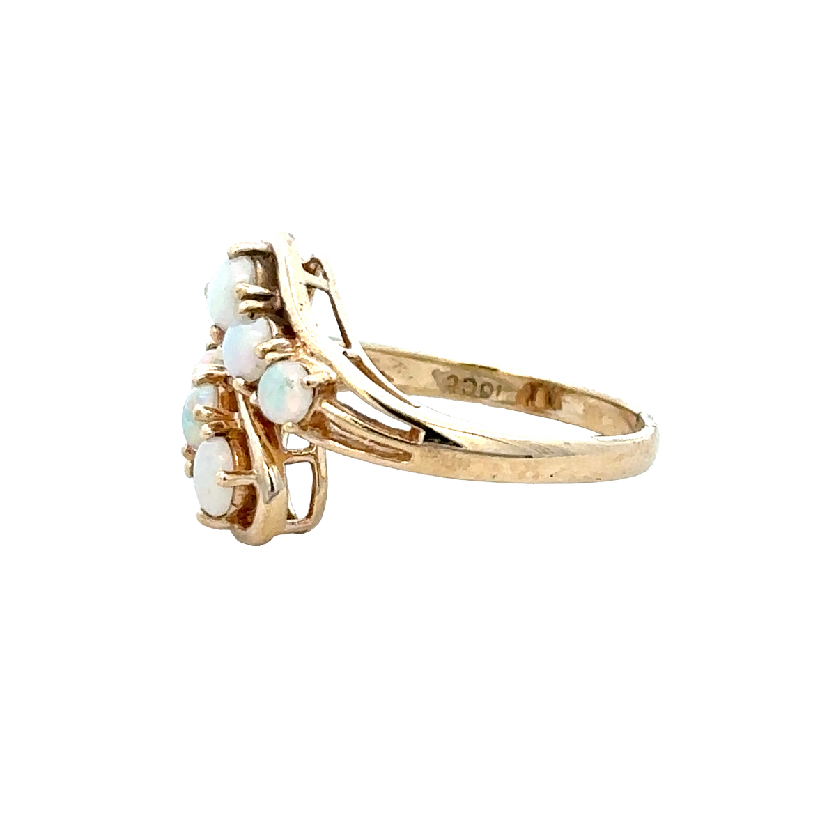 9ct yellow gold ring size M (sh28046b)