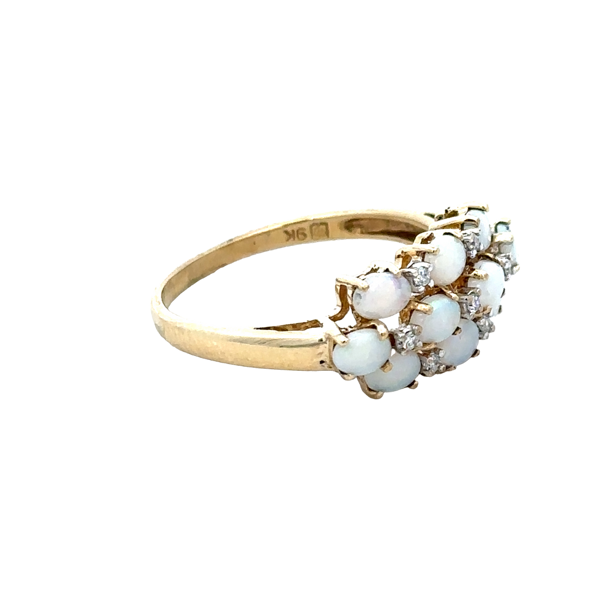9ct yellow gold ring size Q (sh28064b)
