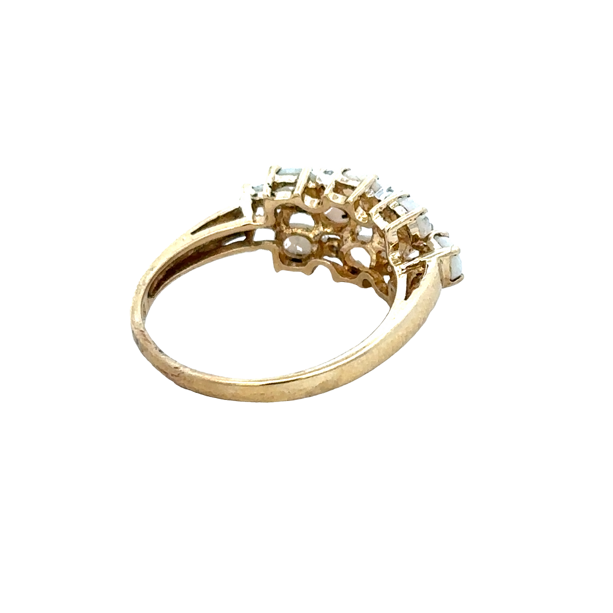 9ct yellow gold ring size Q (sh28064b)