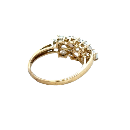 9ct yellow gold ring size Q (sh28064b)