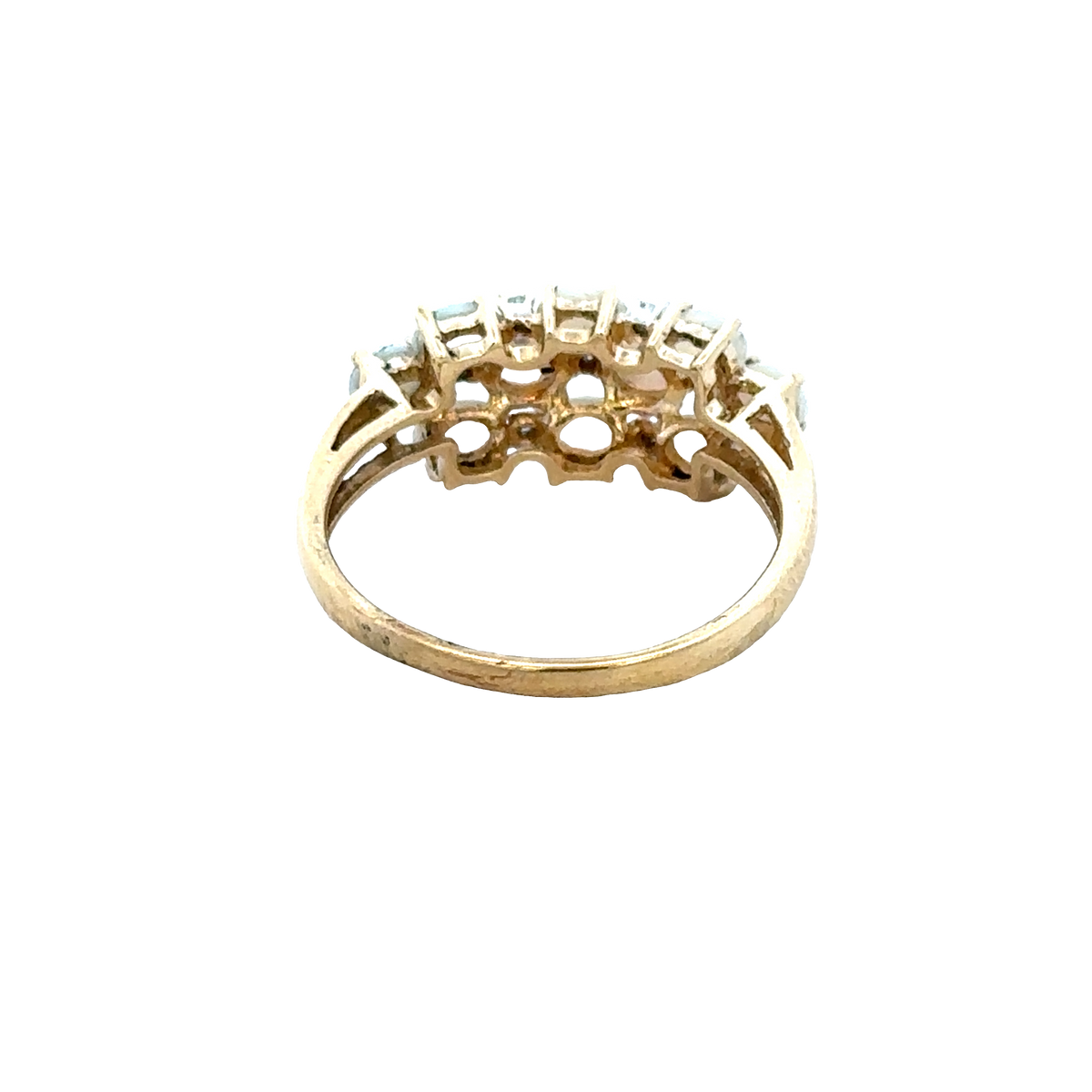 9ct yellow gold ring size Q (sh28064b)