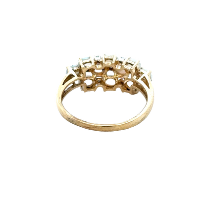 9ct yellow gold ring size Q (sh28064b)