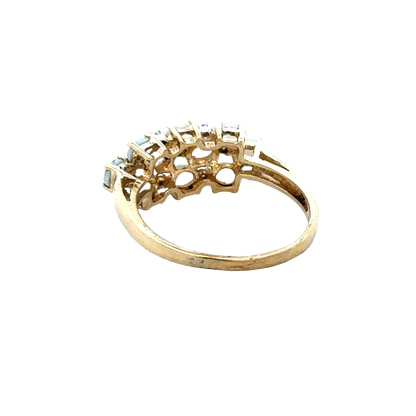 9ct yellow gold ring size Q (sh28064b)