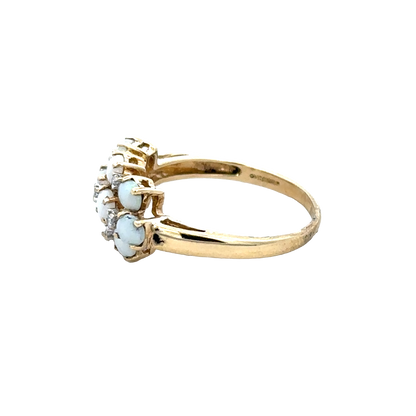 9ct yellow gold ring size Q (sh28064b)