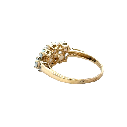 9ct yellow gold ring size Q (sh28064b)