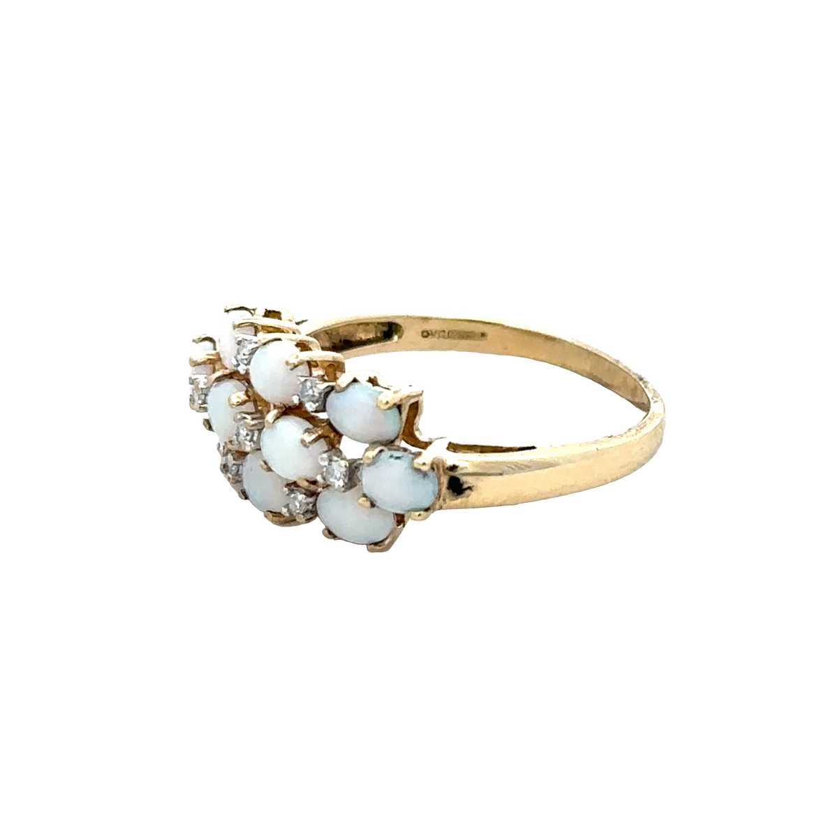 9ct yellow gold ring size Q (sh28064b)