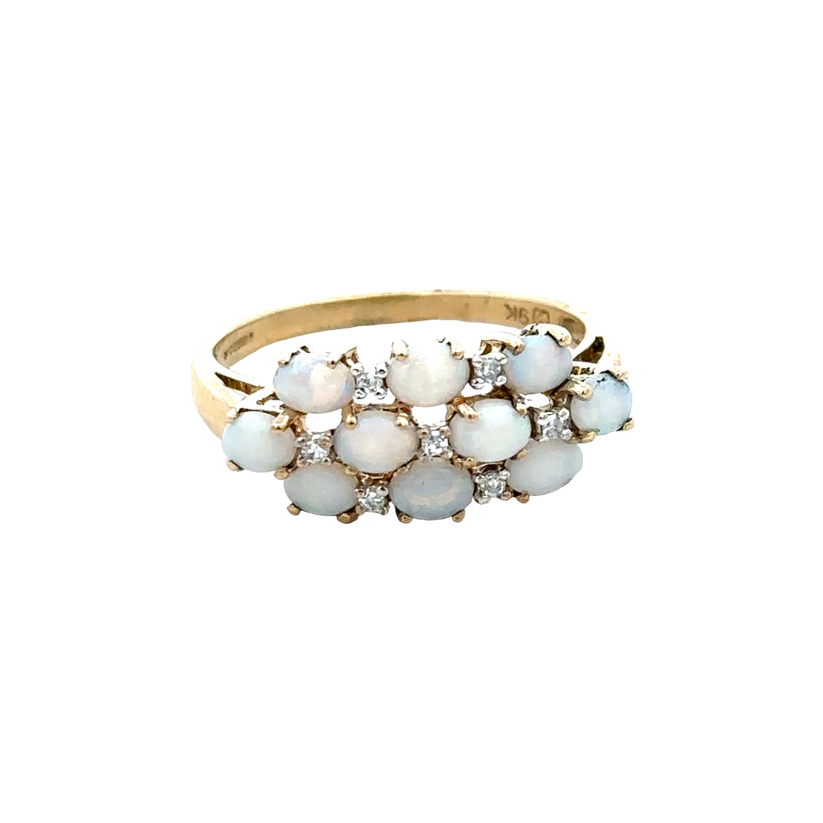 9ct yellow gold ring size Q (sh28064b)