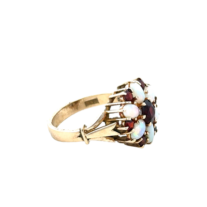 9ct yellow gold ring in size N by Reeves and Sons, showcasing a smooth polished band with subtle gold shine.