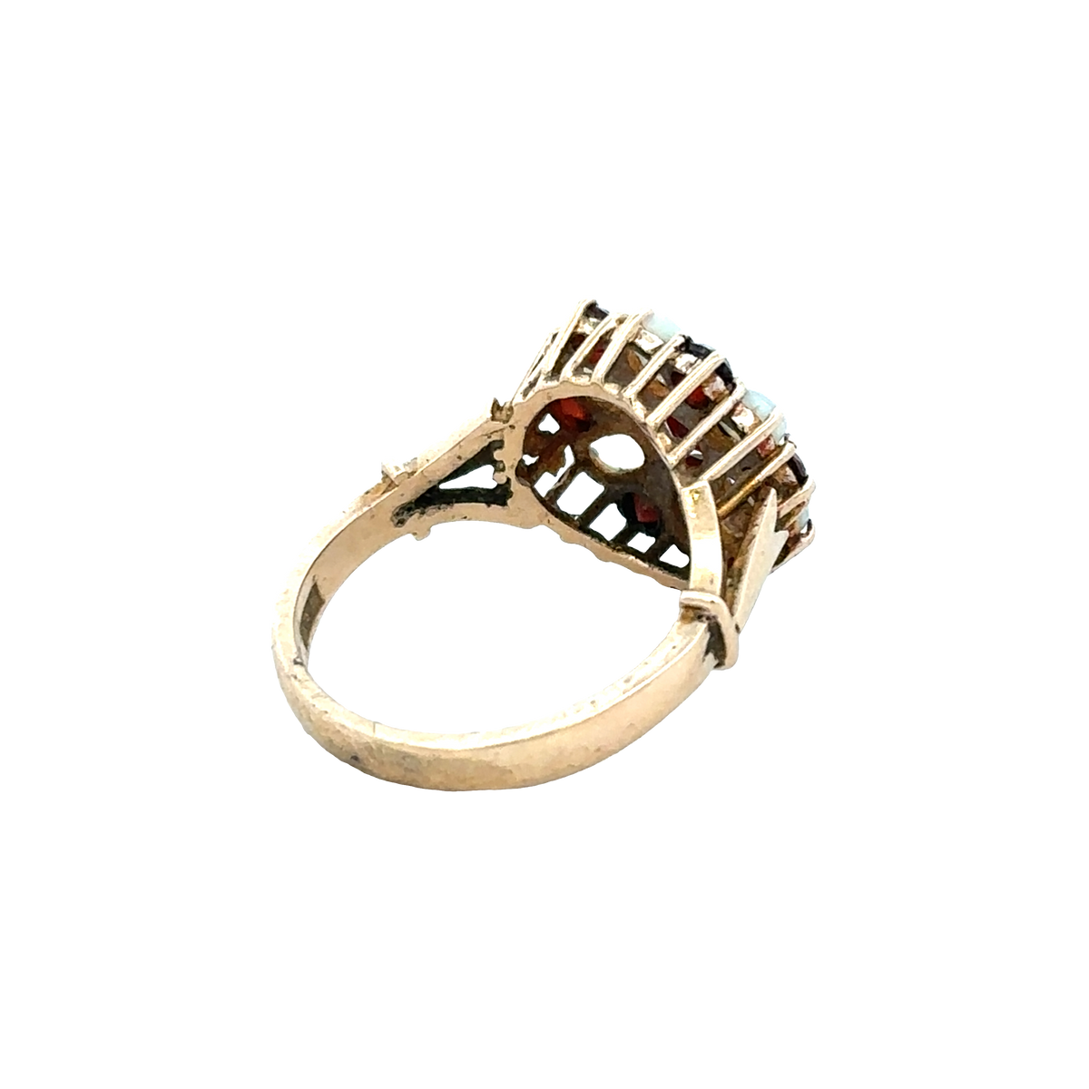 9ct yellow gold ring size N from Reeves and Sons with a smooth polished band.