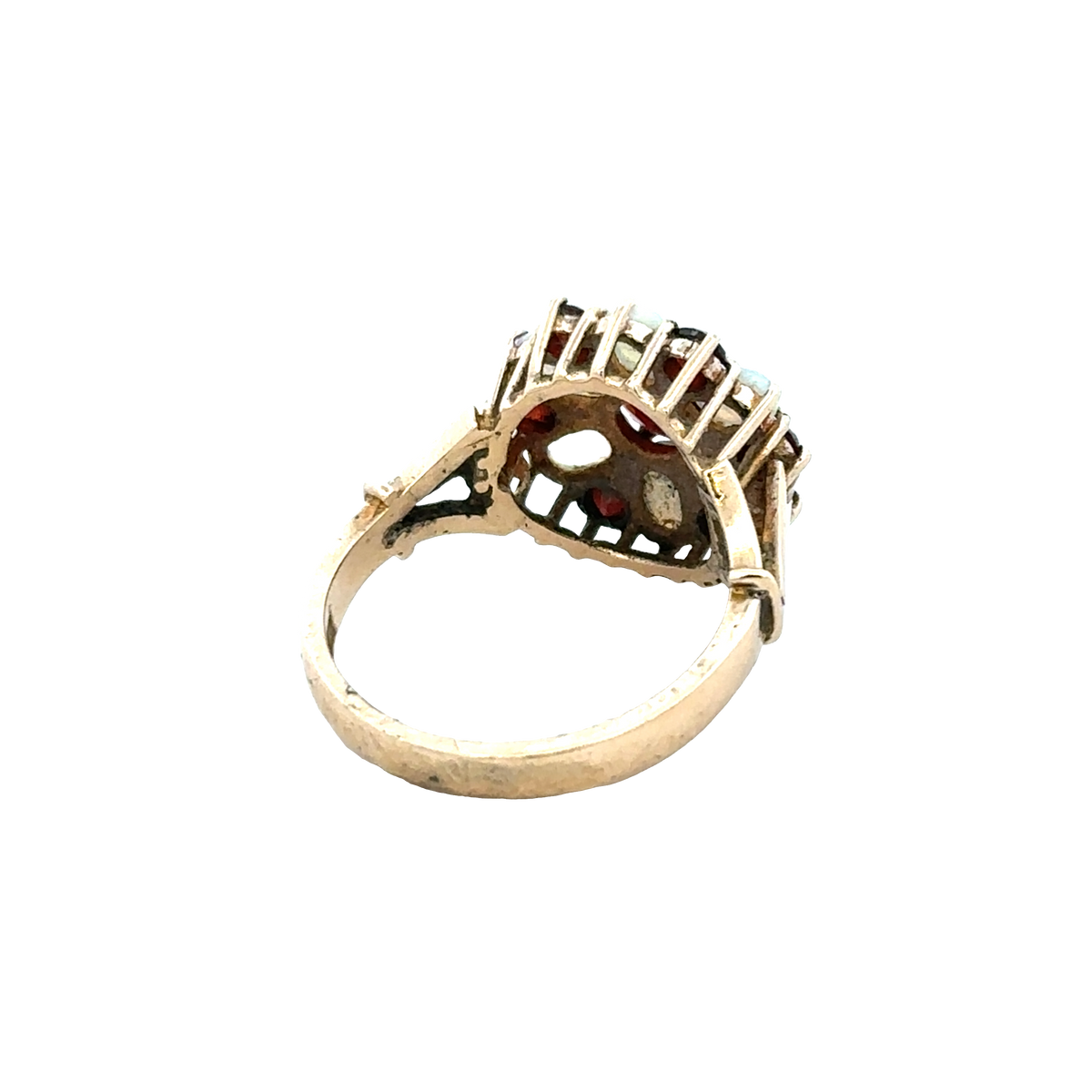 9ct yellow gold ring in size N with simple band design, from Reeves and Sons, shown in a clear close-up image.