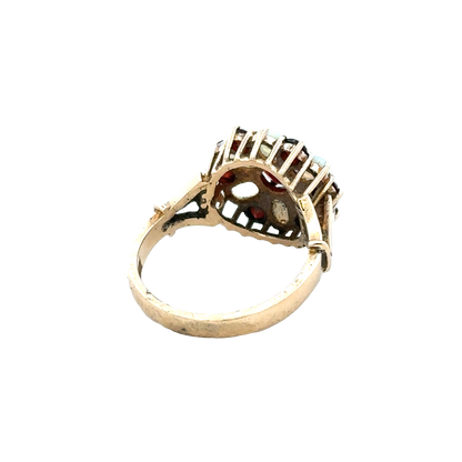 9ct yellow gold ring in size N with simple band design, from Reeves and Sons, shown in a clear close-up image.