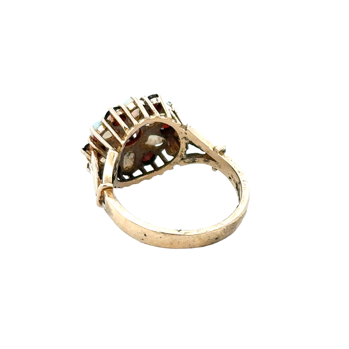 9ct yellow gold ring size N from Reeves and Sons featuring a smooth polished band.