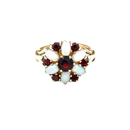 9ct yellow gold ring in size N with a smooth band, crafted by Reeves and Sons, displayed on a neutral background.