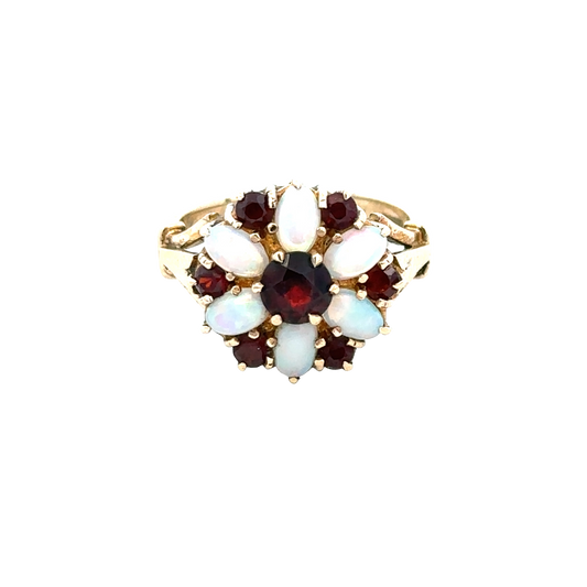 9ct yellow gold ring in size N with a smooth band, crafted by Reeves and Sons, displayed on a neutral background.