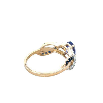 9ct yellow gold ring size N1/2 (sh28075b)