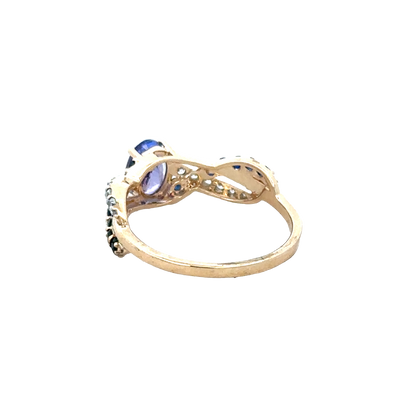 9ct yellow gold ring size N1/2 (sh28075b)