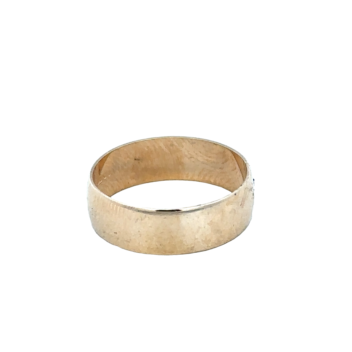 9ct yellow gold band ring size N (sh28053b)