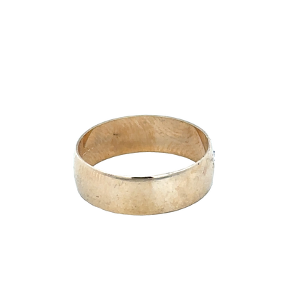 9ct yellow gold band ring size N (sh28053b)