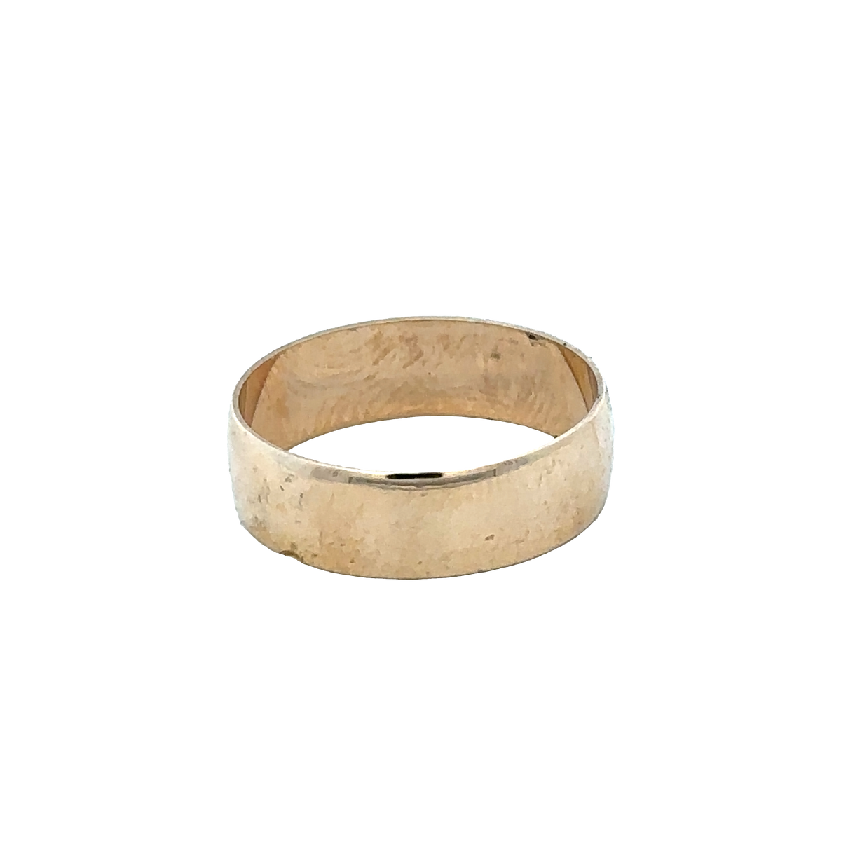9ct yellow gold band ring size N (sh28053b)