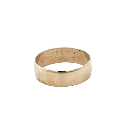 9ct yellow gold band ring size N (sh28053b)