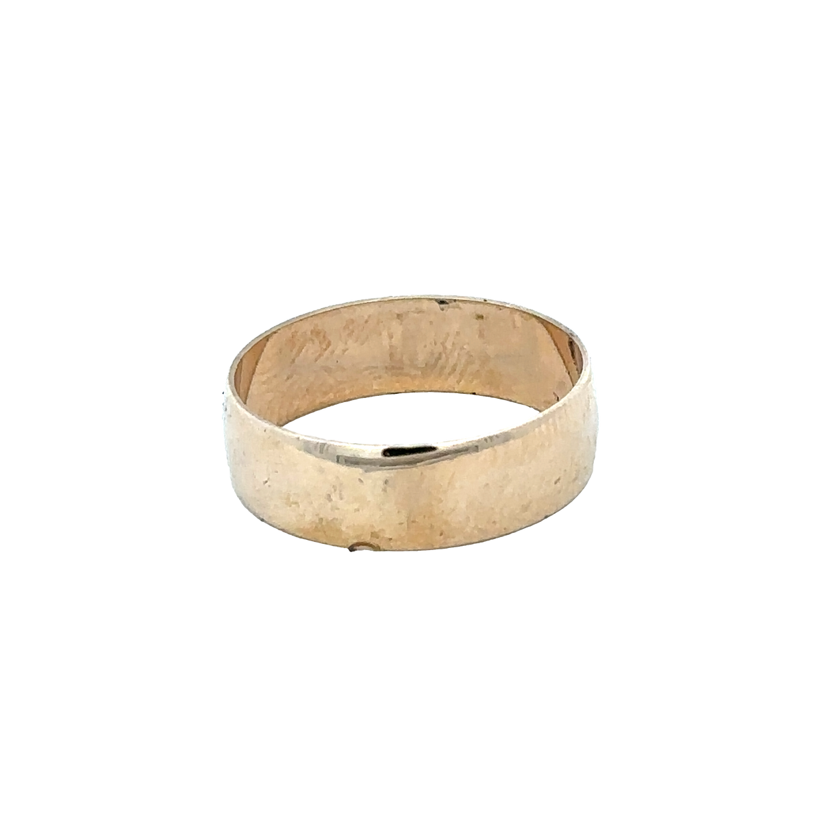 9ct yellow gold band ring size N (sh28053b)