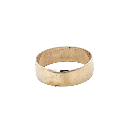 9ct yellow gold band ring size N (sh28053b)