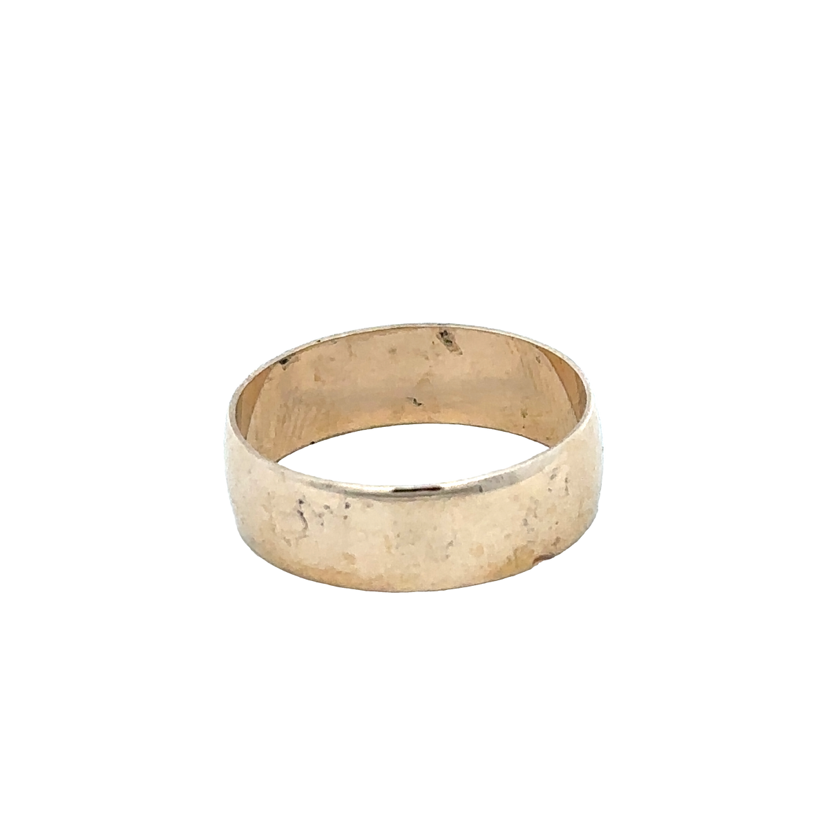 9ct yellow gold band ring size N (sh28053b)