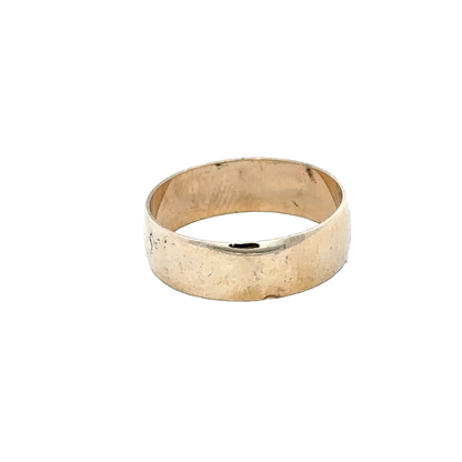 9ct yellow gold band ring size N (sh28053b)