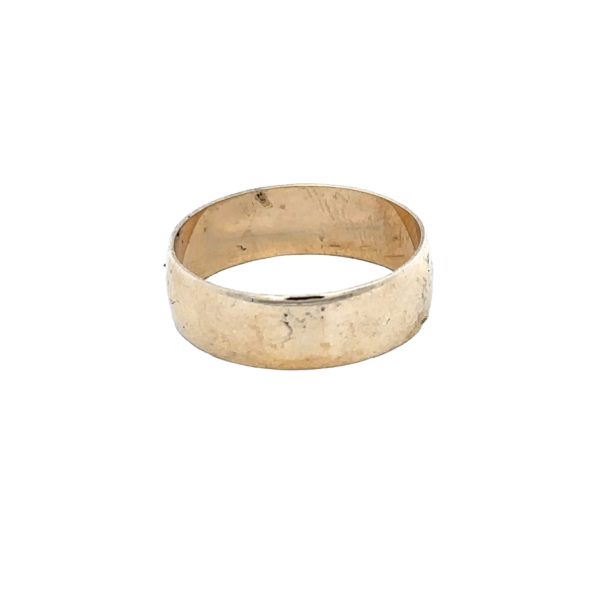 9ct yellow gold band ring size N (sh28053b)