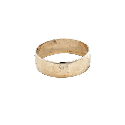 9ct yellow gold band ring size N (sh28053b)