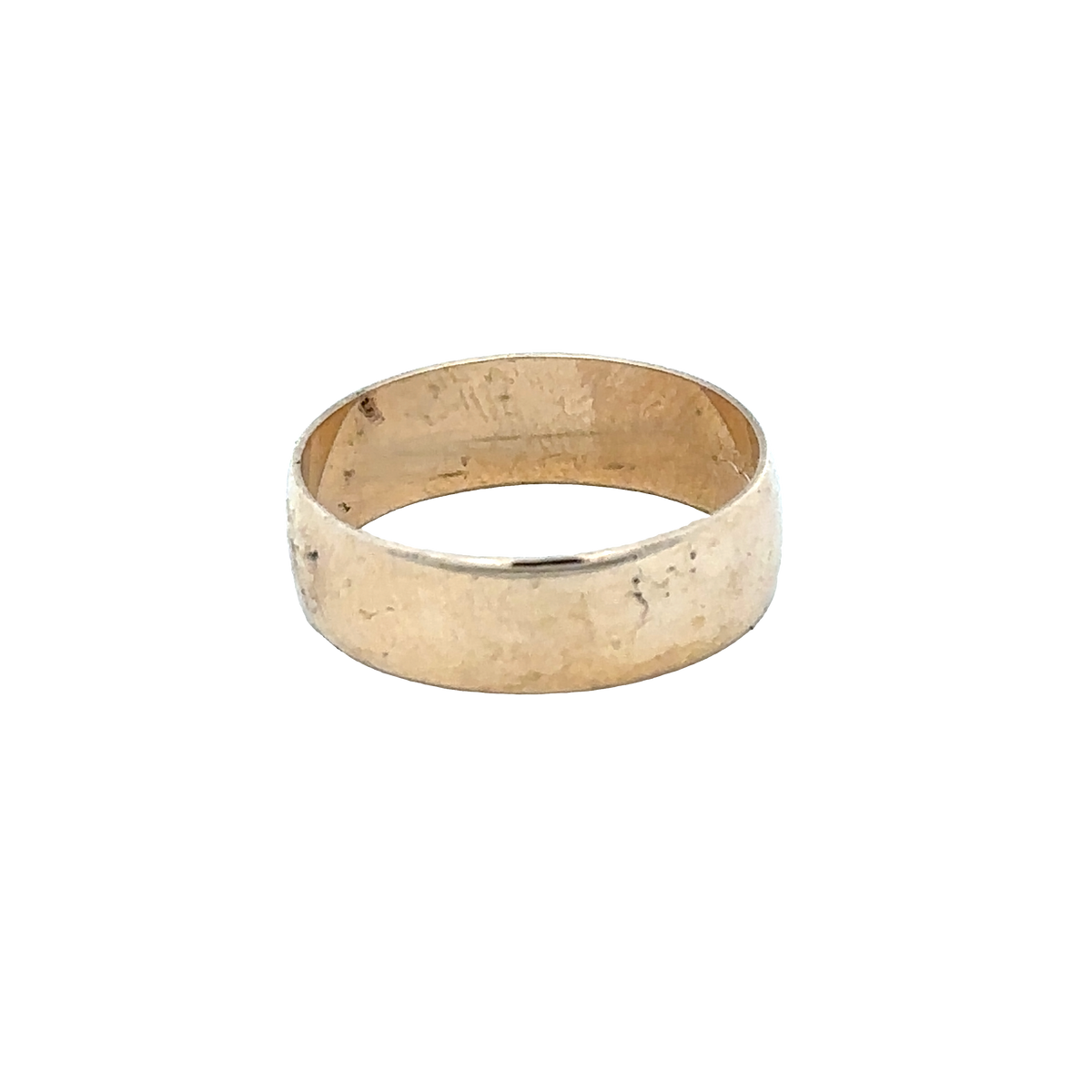 9ct yellow gold band ring size N (sh28053b)