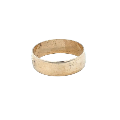 9ct yellow gold band ring size N (sh28053b)