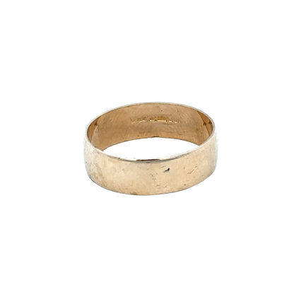 9ct yellow gold band ring size N (sh28053b)