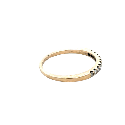 9ct yellow gold diamond ring size N (sh28056b)