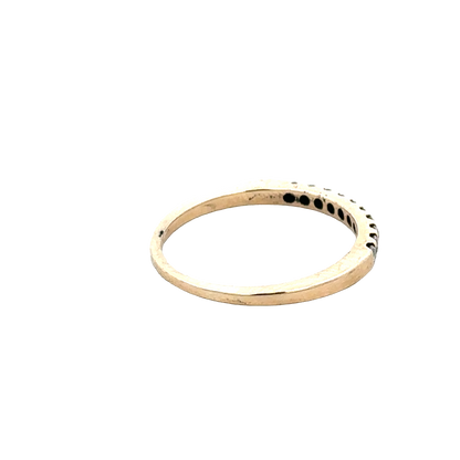9ct yellow gold diamond ring size N (sh28056b)