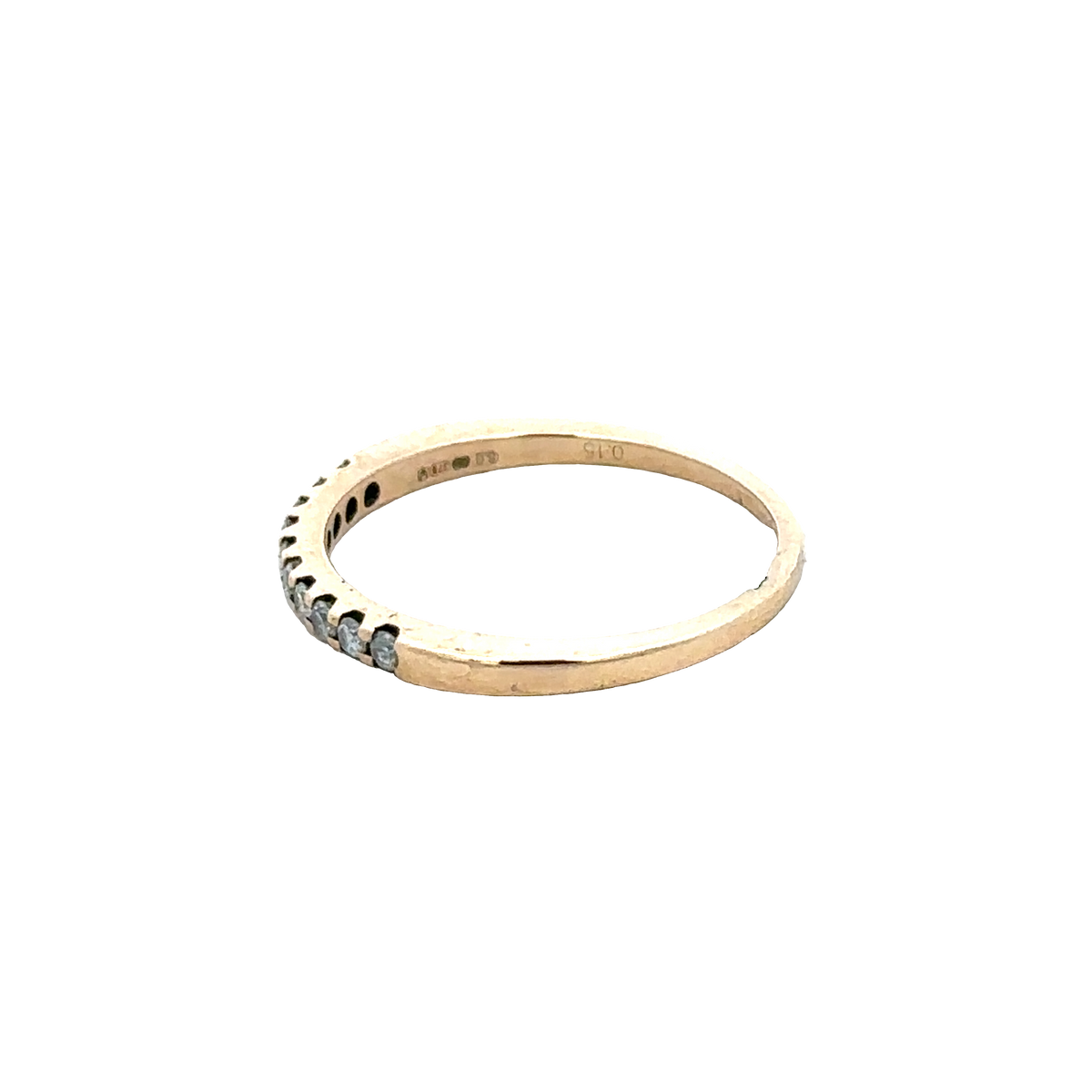 9ct yellow gold diamond ring size N (sh28056b)