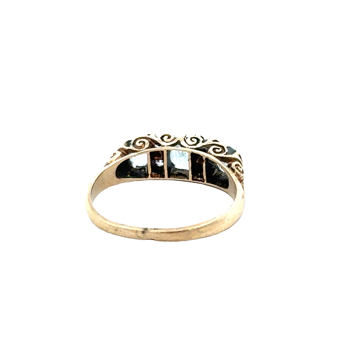 9ct yellow gold ring size J (sh28077b)