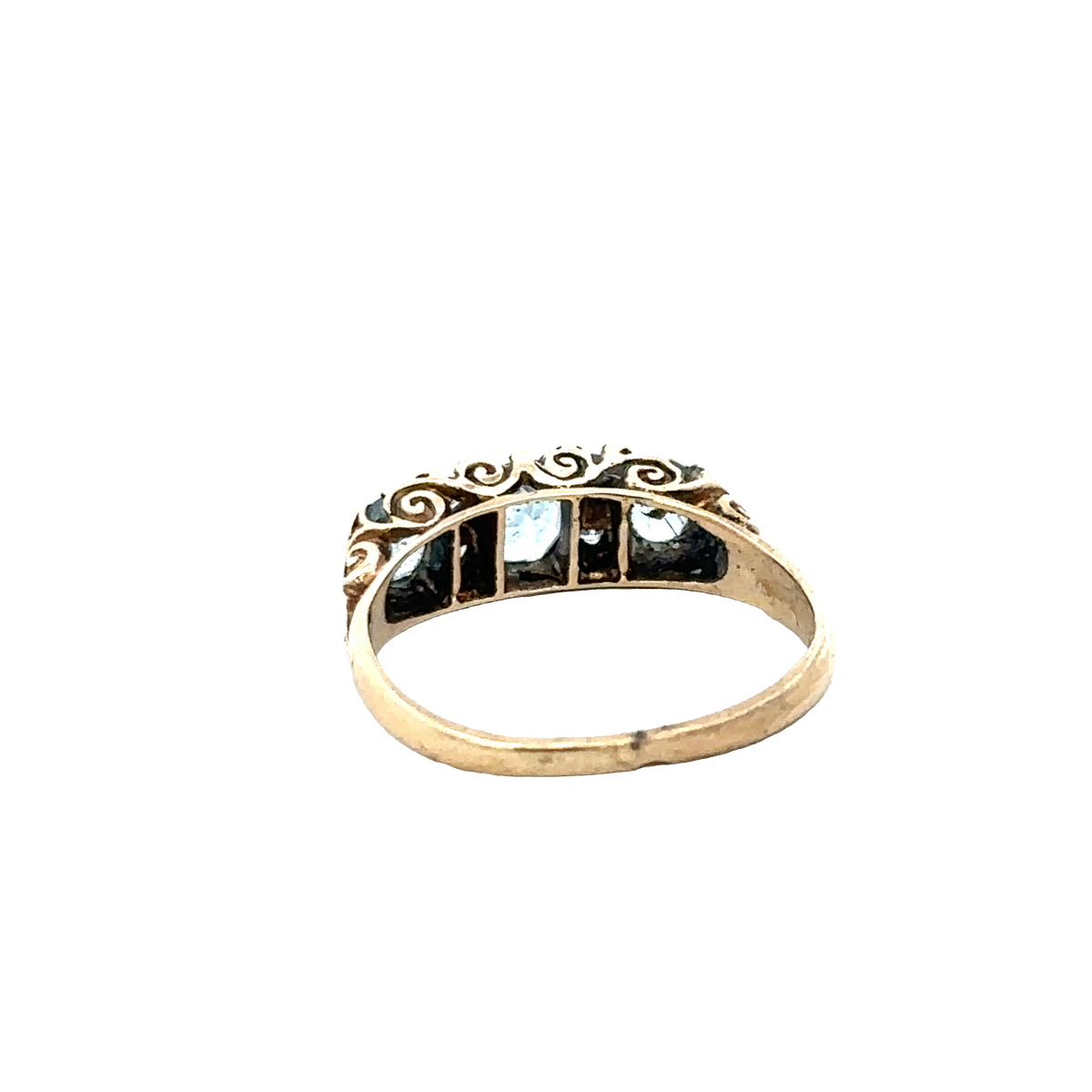 9ct yellow gold ring size J (sh28077b)