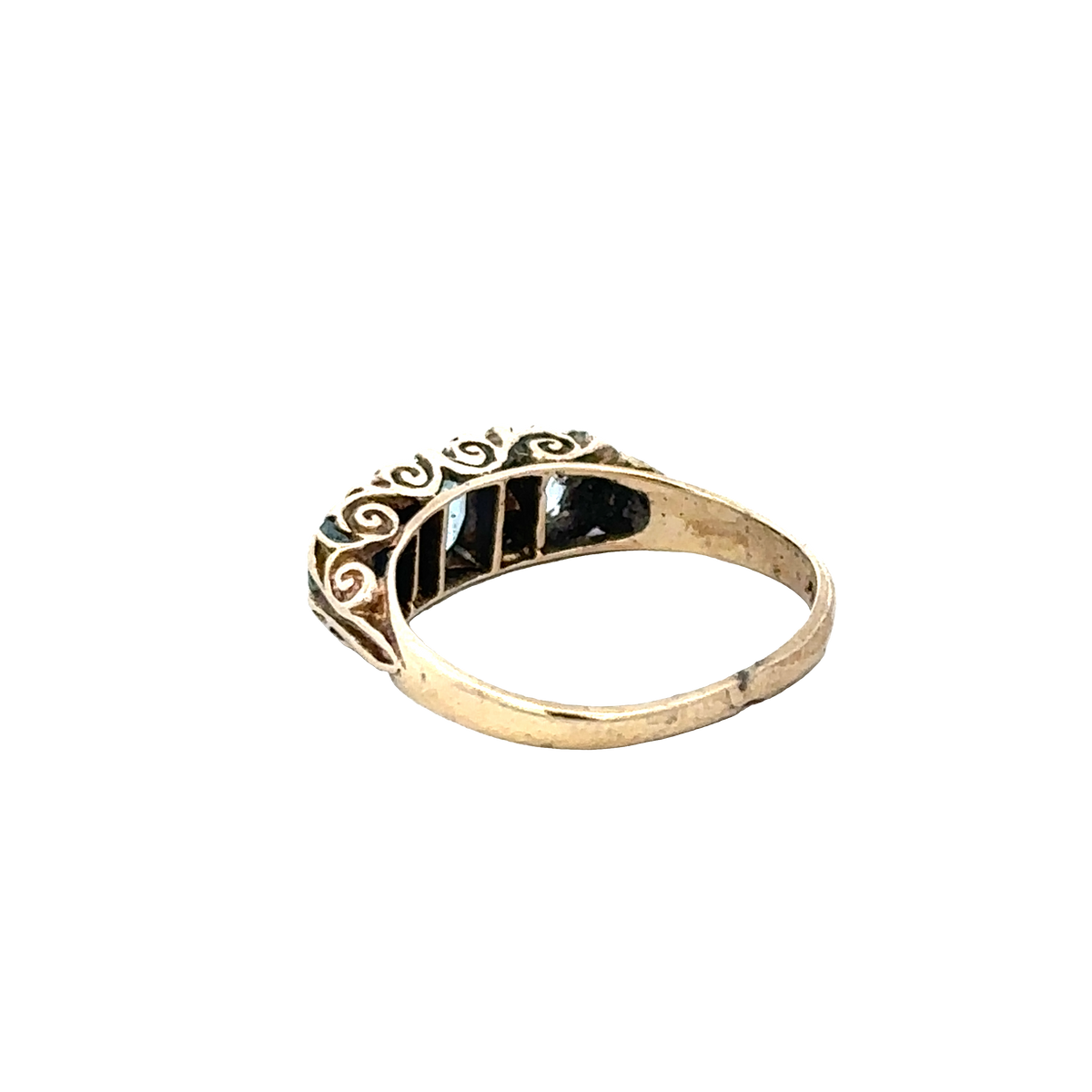 9ct yellow gold ring size J (sh28077b)