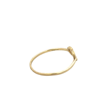 9ct yellow gold ring size P (sh28057b)