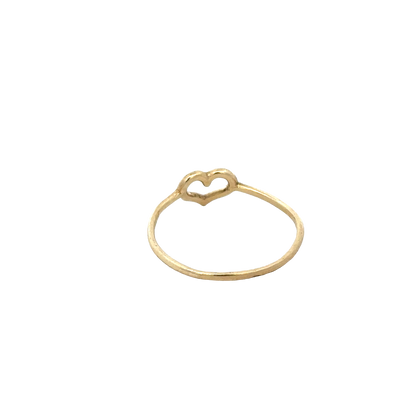 9ct yellow gold ring size P (sh28057b)