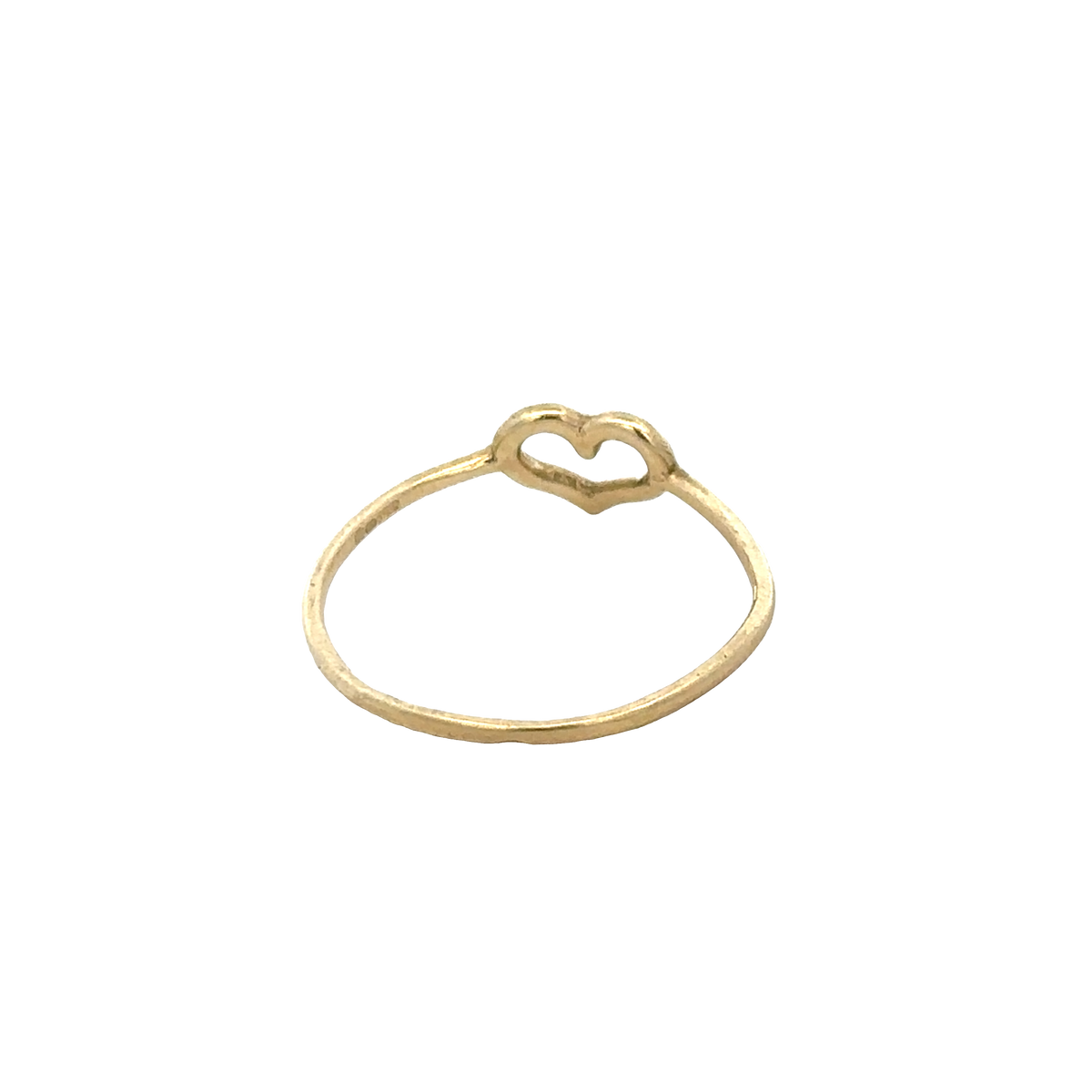 9ct yellow gold ring size P (sh28057b)