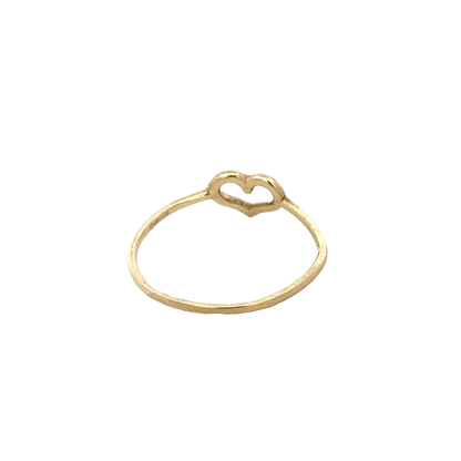 9ct yellow gold ring size P (sh28057b)