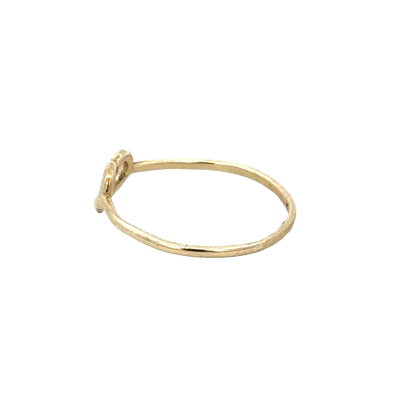 9ct yellow gold ring size P (sh28057b)