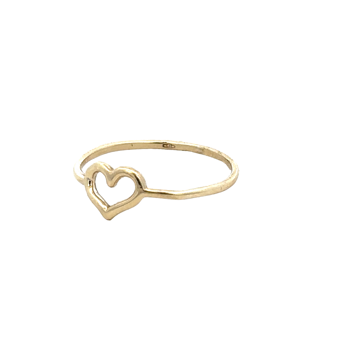 9ct yellow gold ring size P (sh28057b)
