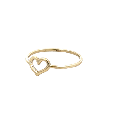 9ct yellow gold ring size P (sh28057b)