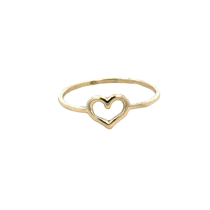 9ct yellow gold ring size P (sh28057b)