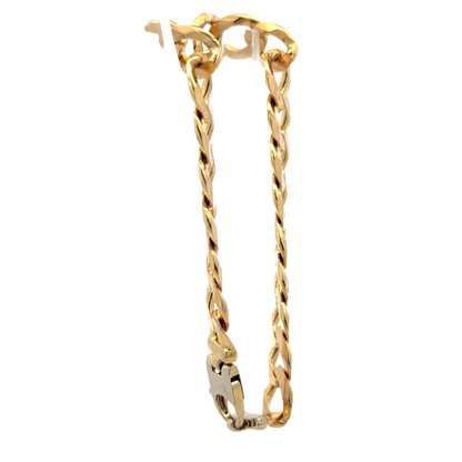 9ct yellow gold curb bracelet 18.9g (sh27976b)