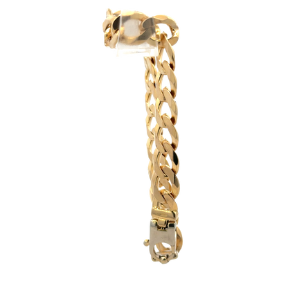 9ct yellow gold curb bracelet 18.9g (sh27976b)