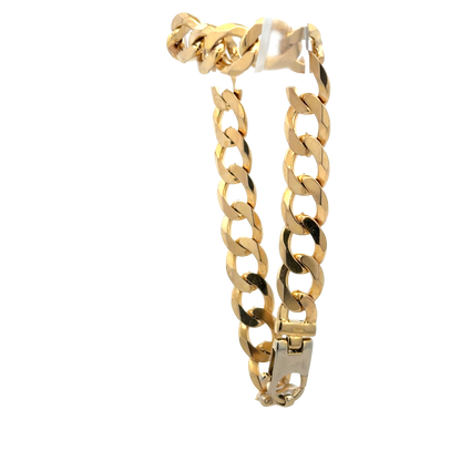 9ct yellow gold curb bracelet 18.9g (sh27976b)